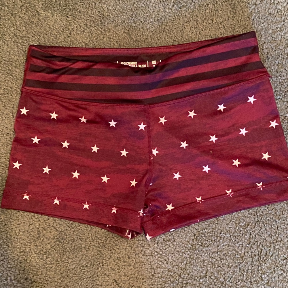 IAB no-ride burgundy shorts